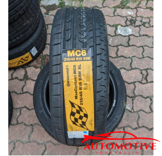 LỐP (Vỏ) xe ô tô Continental 215/45R18 MaxContact MC6 (Lốp theo xe Vinfast Vf34)