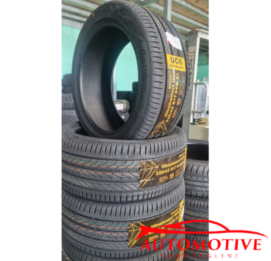 Lốp (Vỏ) xe ô tô Continental 225/45R17 UltraContact UC6 Malaysia (Lốp theo xe Kia K3,Kia Cerato)