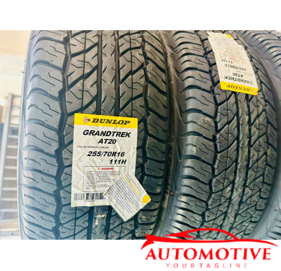 Lốp (Vỏ) ô tô 255/70R16 Dunlop Grantrek AT20 Thái Lan (Vỏ theo xe Ford Ranger,Nissan Navara)