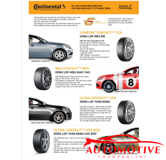 Lốp (Vỏ) xe ô tô  Continental 235/45R18 UltraContact UC7 Malaysia(Lốp theo xe Kia Optima )