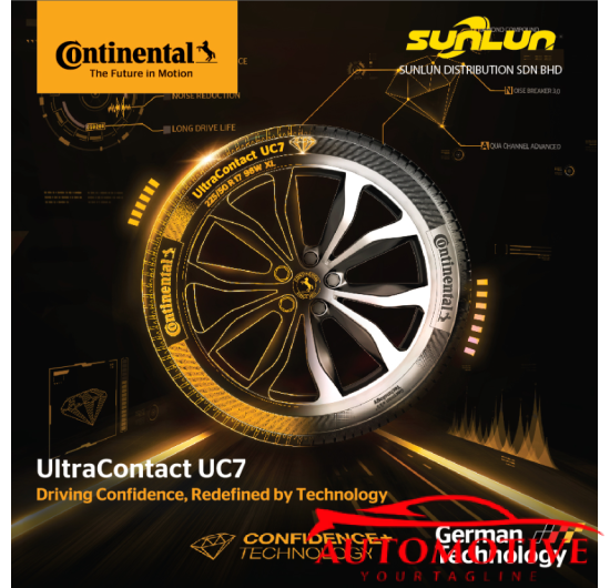 Lốp (Vỏ) xe ô tô  Continental 235/45R18 UltraContact UC7 Malaysia(Lốp theo xe Kia Optima )