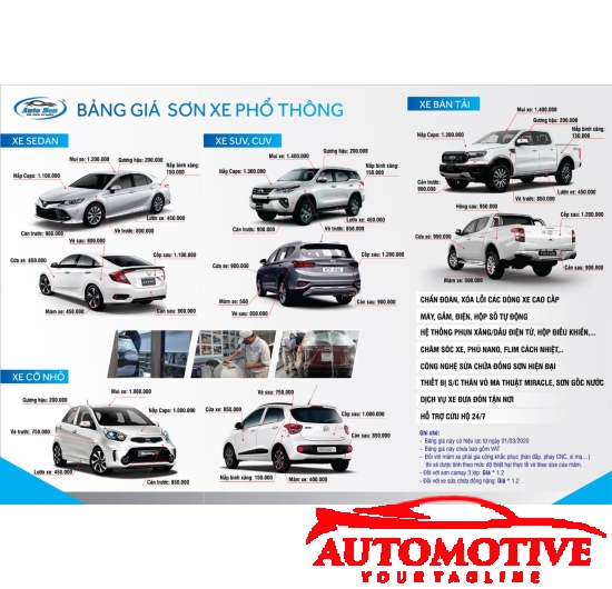 BẢNG GIÁ SƠN XE 3